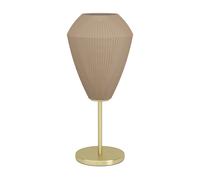 Lampada Da Tavolo Moderna Caprarola Acciaio Ottone Spazzolato 1 Luce E27