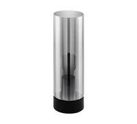 Lampada Da Tavolo Moderna Damasco 1 Acciaio Nero 1 Luce E27