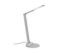 BRILONER - Lampada da tavolo a LED regolabile, lampada da tavolo a LED orientabile, lampada da tavolo touch, temperatura di colore regolabile, dimmerabile, color argento