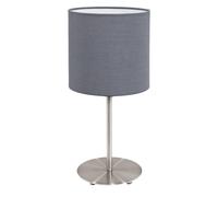 Lampada Da Tavolo Moderna Pasteri Acciaio Nichel Satinato Luce E27 Ip20