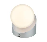 Lampada Da Tavolo Moderna Sora Plastica Cromo Opaco Led Integrato 2W 2700K