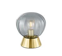 Lampada Da Tavolo Moderna Sydney Base Oro E Sfera In Vetro Fumé 1 Luce E14 [EEK: A++]