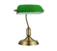 Lampada Da Tavolo Moderno Kiwi Metallo Ottone Vetro 1 Luce E27 40W