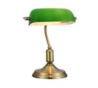 Lampada Da Tavolo Moderno Kiwi Metallo Ottone Vetro 1 Luce E27 40W