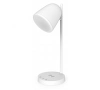 Lampada da tavolo Muvit iO WiFi con base di ricarica wireless bianca
