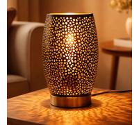 Lampada Da Tavolo Nera E Oro Per La Camera Da Letto H 23 Cm [EEK: Non valutato]