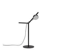 Lampada da tavolo Orey in metallo nero con faretto multiposizione