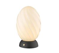 Lampada da Tavolo Ovale Twist di , Colore: Opale/ Nero