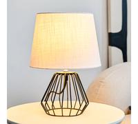 Lampada da tavolo Pauleen Shiny Diamond, grigio, tessuto, 32 cm, E27 Pauleen