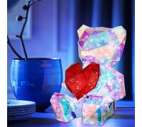Lampada Da Tavolo Per Bambini Orso Touch Dimmer In Cristallo LED [EEK: Inaditato]