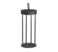 Lampada da tavolo per esterni Lampada da tavolo LED touch dimmer a batteria da balcone, metallo nero, IP54, 1x LED 3W 290Lm bianco caldo, DxH 13x36 cm