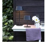 Lampada da tavolo per esterno - BRILLIANT - PICCO - LED e solare - Metallo e plastica - 5 W - Nero satinato