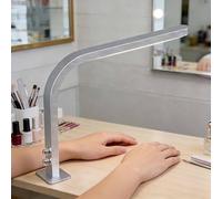 Lampada da tavolo per unghie dimmerabile da 48 W, temperatura colore 3000K-6000K, lampada LED per trucco, illuminazione per manicure e onicotecnica.(Silver)