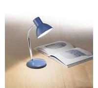 Lampada Da Scrivania In Metallo Moderna Play Blu Cromo 1 Luce E14