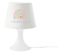 Lampada da Tavolo Personalizzata con Nome e Arcobaleno Idea Regalo Orginale Arredo Casa Stanza Camera Da Letto Bambini Studio Compleanno Natale Festa Mamma Papà Nonni Abat Jour Personalizzabile
