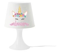 Lampada da Tavolo Personalizzata con Nome e Unicorno Idea Regalo Orginale Arredo Casa Stanza Camera Da Letto Bambini Bimba Studio Compleanno Natale Festa Mamma Papà Nonni Abat Jour Personalizzabile