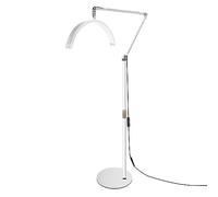Lampada da tavolo portatile per estetista con supporto per telefono, lampada da scrivania a mezzaluna per tatuatori, estetisti e ciglia Ex 3000 6000K, lampada da terra regolabile e retrattile, bianca