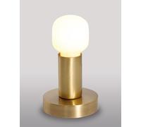 Lampada Da Tavolo Premium MILO In Ottone Massiccio Con LED Piccola Rotonda Retro [EEK: G]