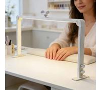 Lampada da Tavolo Professionale per Manicure, 420 LED, 48W - Lampada per Nail Artist con Supporto per Telefono - Luce Pieghevole a Tre Sezioni per Extension Ciglia, Tatuaggi (48W)(White)