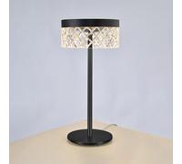 Lampada da tavolo REGINA, acrilico trasparente, nero opaco, LED 6 W, 3000K, LM 480, CRI 90, diam. 14,8 H 31 cm