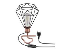 Lampada da tavolo RETRA switch bronzo a gabbia + lampada LED 240lm bianco