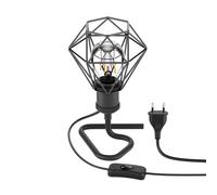 Lampada da tavolo RETRA switch nero; paralume a gabbia + lampada LED 667lm [EEK: E]
