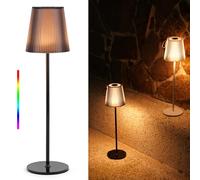 Lampada da tavolo RGB portatile a batteria LuminexDesigns, nera