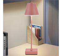 Lampada da tavolo ricaricabile usb luce bianca calda naturale lume 10 watt rosa [EEK: A]