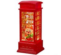 Lampada da tavolo rossa cinese di Capodanno Dio della ricchezza Lanterna da tavolo con base ponderata stabile per la decorazione del festival di primavera 13 cm (C)