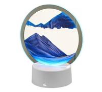 Lampada da tavolo Sand Art, decorazione a clessidra rotante a 360°, lampada da scrivania con movimento liquido con sabbia, ricarica USB, luce per soggiorno e camera da letto