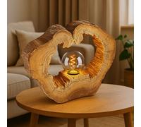 Lampada da Tavolo Scrivania LED Simil Legno Disco Legno Lampada Letto [EEK: F]