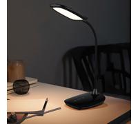 Lampada da Tavolo Scrivania Nero Regolatore Touch Flessibile LED 40 CM [EEK: Non valutato]