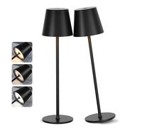 Lampada da Tavolo Senza Fili 2 Pezzi Lampada da Comodino LED Touch Dimmerabile