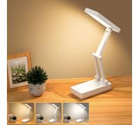 Lampada da Tavolo senza Fili,Lampada da Scrivania LED Pieghevoli & Ricaricabile,Lampade da Comodino,Lampada LED Abat Jour senza Fili,Dimmerabile,3 Modalità Luce,per Camera da Letto, Lettura, Studio