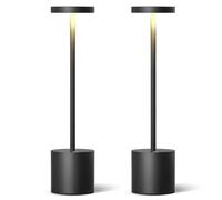 Lampada da Tavolo Senza Fili Ricaricabile per Esterno, Interni (2 Black)