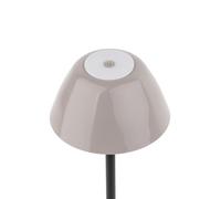 Lampada da Tavolo senza filo dotata di cavo USB per la ricarica h 35 cm in metacrilato LUCIENNE 12x12x h35 cm Intensità della Luce regolabile colore Tortora tortora