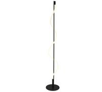 Lampada da tavolo Serpent - Metallo nero e tubo opalino