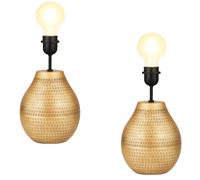 Lampada Da Tavolo Set 2 Marrakesch Orient & Mediterran in Metallo Oro 20 cm E27