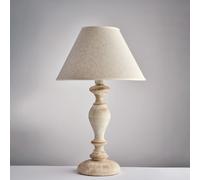 Lampada Da Tavolo Shabby Chic Cascina Bianco Tortora Vintage 1 Luce E27 [EEK: A++]