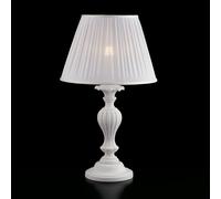Lampada Da Tavolo Shabby Chic Leonardo Legno Bianco 1 Luce E27 [EEK: A++]