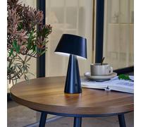 Lampada da tavolo solare a LED Lindby Lirinor, nera, in plastica, 13 cm LINDBY