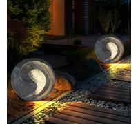 Lampada da Tavolo Solare Esterno Patio Solardeko Scultura Sguardo di Pietra LED