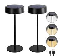 LAMPADA DA TAVOLO SOLARE SENZA FILI 3CCT 2 PEZZI LAMPADE DA ESTERNO IP67
