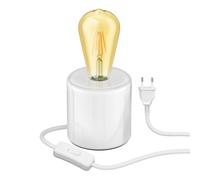 Lampada da tavolo TIPO rotonda in porcellana bianca incl. lampada E27 vintage