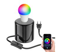 Lampada da tavolo TIPO rotonda in porcellana nera incl. E27 Smart Home RGBW LED [EEK: F]