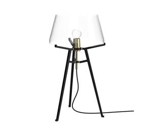 Lampada da Tavolo Tonone Ella, Nero/vetro Trasparente