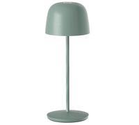 Lampada da tavolo touch wireless in alluminio verde oliva LED SOPHIA OLIVE bianco dimmerabile H28cm
