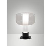 Lampada Da Tavolo Trasparente FLICK 1 Luce Design Metallo Vetro Classico Moderne