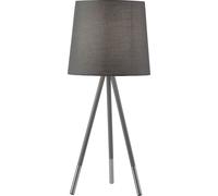 Lampada Da Tavolo Treppiede In Argento Grigio E14 54 Cm Tessuto Metallo Scandi