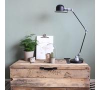 Lampada Da Tavolo Ufficio Metallo Nero Argento 68 Cm Snodi Flessibili